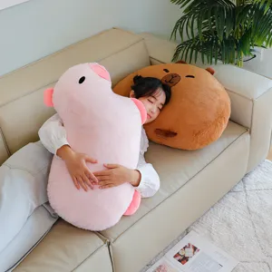 Gemütliches und weiches Capybara-Stofftier-Plüschkissen für Sofa- oder Bettdekoration