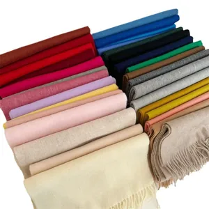 Premium multi-color 100% Australian wool solid color scarves and shawls for winter