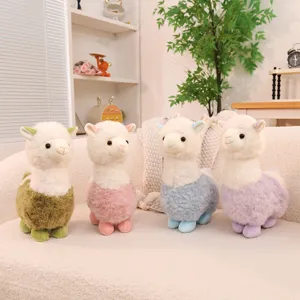 Cute Simulation Alpaca Plush Toy Soft Polyester Fiber Sheep Stuffed Animal Doll Pillow Gift For Children Home Decor