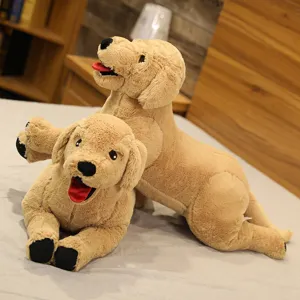 Cute Golden Retriever Plush Toy Simulation Dog Stuffed Doll Fluffy Animal Home Decor