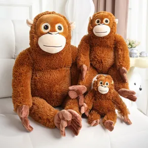 Süßes Langarm Orang-Utan Plüschtier Cartoon Affe Stofftier Weiches Begleitkissen Für Zuhause Dekoration Kinder Geburtstag Geschenk