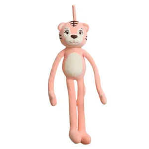 Soft long-legged pink tiger plush toy doll, ultra-soft cuddle pillow for kids gift