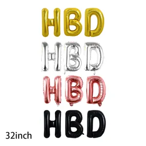 Globos de Letras de Papel de Aluminio Metálico HBD BOO Decoraciones Brillantes para Fiestas de Cumpleaños Suministros para Halloween