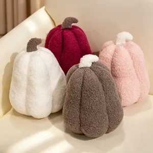 Pumpkin Plush Pillow Halloween Decorative Sherpa Soft Cushion Sofa Throw Pillow Nordic Style Home Decor Festive Gift