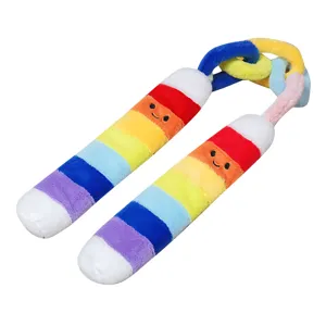 Leuke cartoon regenboog pluche nunchaku kussen speelgoed kindergescadeau hoofdversie