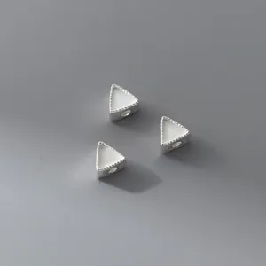 S925 sterling silver triangle spacer beads for DIY jewelry making