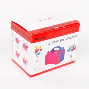 Detalle del empaque de la bomba de globos eléctrica portátil de doble boquilla Smayda HS-508