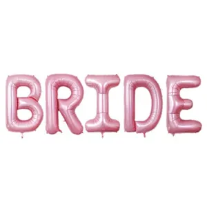 Set di palloncini in alluminio BRIDE oro rosa per decorazioni di matrimoni e proposte