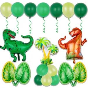 Dinosaurier-Themen-Partyballon-Set mit T-Rex- und Palmenform für Geburtstagsdeko