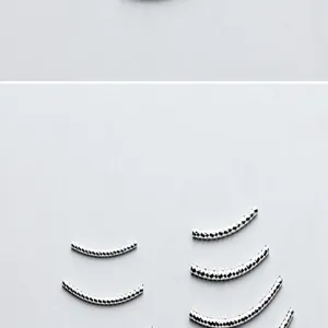 Detail of S925 silver diamond-cut curved tube beads for DIY jewelry making accessories