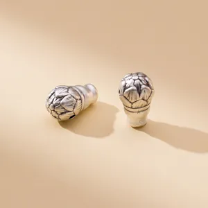 999 Feinsilber 3D-Hart-Silber Retro Buddha-Perle Zubehör für DIY Schmuckherstellung