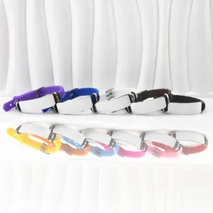 Bracciali in silicone multicolore con piastre in acciaio inox incisibili per gioielli fai da te