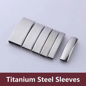Stainless Steel Curved Tube Connector Titanium Steel Jewelry Findings For DIY Bracelet Necklace Making Accessories