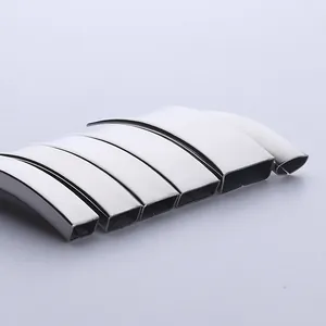 Polished curved stainless steel tube spacer beads for DIY bracelet jewelry making