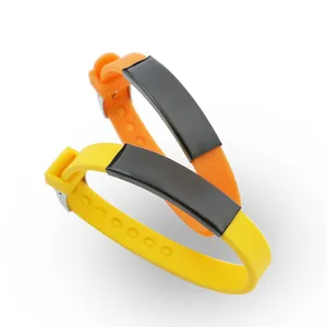 Einfaches Silikon Armband Mit Gravierter Edelstahlplatte Verstellbares Paar Armband Für Herren Damen Modeschmuck