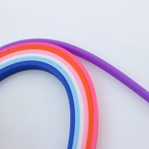 Bracelet en silicone arc-en-ciel DIY pour accessoires de sport et création de bijoux