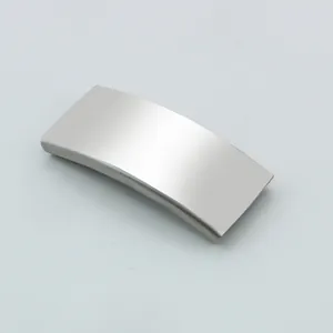 Minimalist curved stainless steel pet identity tag for custom anti-lost collars and accessories