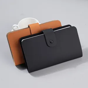 Handcrafted top-layer cowhide leather collection album for coins, checks and receipts