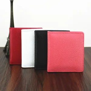 Genuine leather driver's license covers in four colors with a premium pebbled texture.