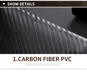 Close-up detail showing the carbon fiber PVC material of the RFID blocking car key bag.