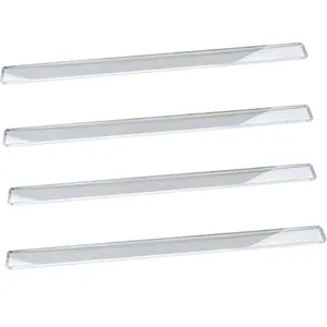 Set of 4 clear acrylic mahjong tile pushers for tabletop games, 17.7 inches length.