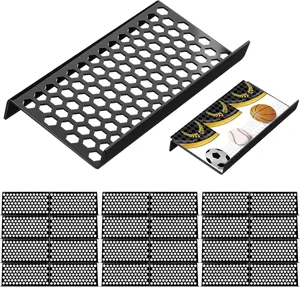 Modulare Kartenständer aus Acryl mit schwarzem Wabenmuster für Sport-Sammelkarten