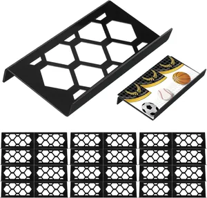 Modulares Acryl-Sammelkarten-Display mit Wabenmuster im 16er-Set für Sportkarten