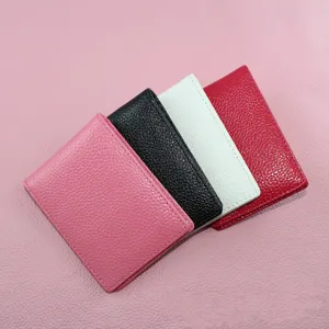Genuine Leather Driver License Holder Cowhide Litchi Texture Document Case Driving License Card Wallet Minimalist Business Protector
