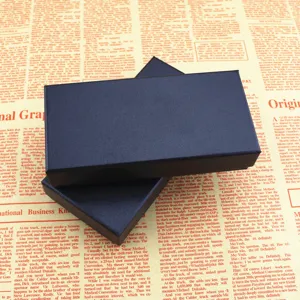 Scatola regalo blu scuro per portafoglio corto o porta carte
