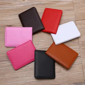 Minimalist Pebble Texture PVC Driver License Holder Ultra Thin Bifold Document Card Case For Men Women Business Gift