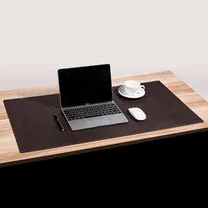 Sous-main épais en cuir Crazy Horse, protège-bureau imperméable pour bureau.