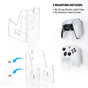 Support mural transparent en acrylique pour manette de jeu, présentoir de bureau.