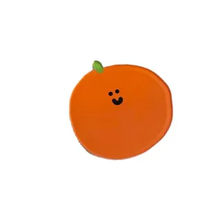 Adorabile sottobicchiere in acrilico a forma di arancia resistente al calore per le tazze