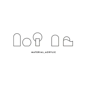 Minimalist geometric acrylic vase outlines for modern home decor style