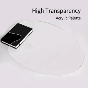 Acrylic Transparent Painting Palette Clear Art Palette For Oil Watercolor Acrylic Painting Art Supplies With Thumb Hole