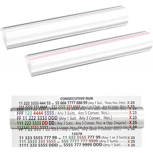 Acrylic Mahjong Line Finder Magnifier Guide Bar Reading Aid For Small Print Transparent Magnifying Ruler For Reading Game Card