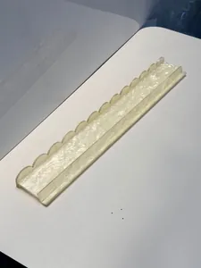 High-quality close-up of a 20-inch pearl white acrylic American Mahjong pusher rack