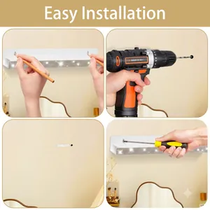 Step-by-step easy installation guide for acrylic diamond nail polish wall shelf