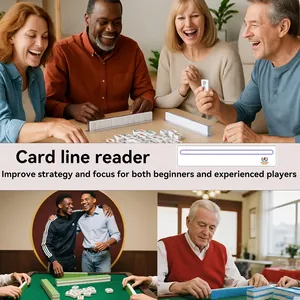 Set di 4 lettori di linee di carte Mahjong in acrilico trasparente per principianti