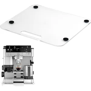 Transparente Acryl-Gerätematte für Kaffeemaschine, Gleitbrett mit Griff und Antirutschfüßen.