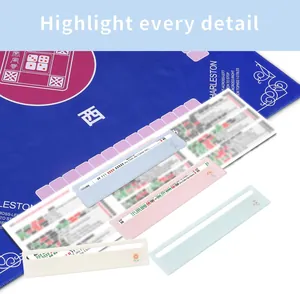 Acrylic Mahjong card line finder and beginner strategy tool set with 4 color options
