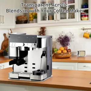 Transparente Acryl Gleitbrett für Kaffeemaschine, kompatibel mit Ninja ES601 Modellen.