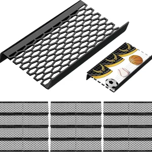 Espositore modulare in acrilico nero per carte sportive, set da 12 pezzi a nido d'ape