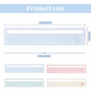 Detailed dimensions of the 4-pack acrylic mahjong line helper tools for beginners