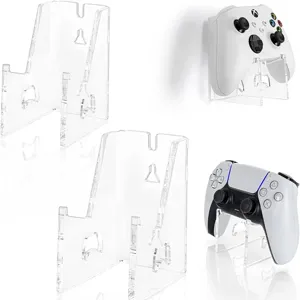 Support de manette de jeu en acrylique transparent mural de bureau pour PS5 Xbox