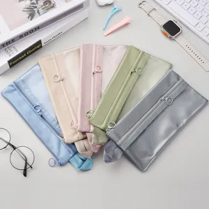 Sacs de rangement en maille transparente minimalistes pour voyage et organisation de câbles