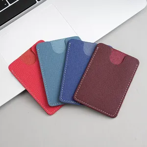 Slim Mini Echtleder Kartenhalter Palm Muster Erste Schicht Rindsleder Bus ID Karte Hülle Ultra Dünn Kreditkartenetui Business Karte Brieftasche