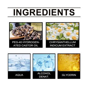 Liste détaillée des ingrédients naturels pour l'huile essentielle de parfum à la camomille