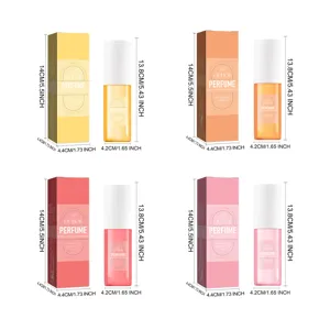 Detailed dimensions of OUHOE 90ml perfume spray bottles and packaging boxes