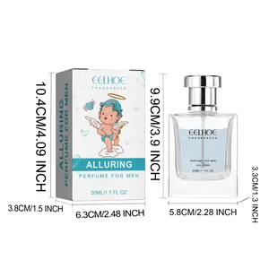 Abmessungen von Eelhoe Cupid Herrenparfüm 50ml Flakon und Verpackungsbox Details